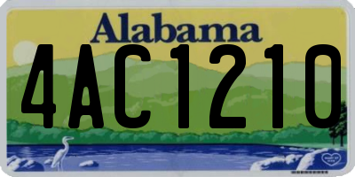 AL license plate 4AC1210