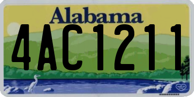 AL license plate 4AC1211