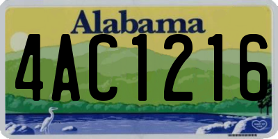 AL license plate 4AC1216