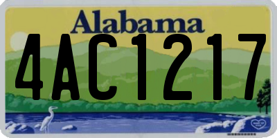 AL license plate 4AC1217