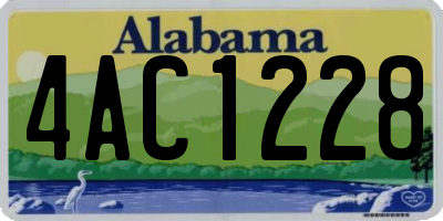 AL license plate 4AC1228