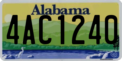 AL license plate 4AC1240