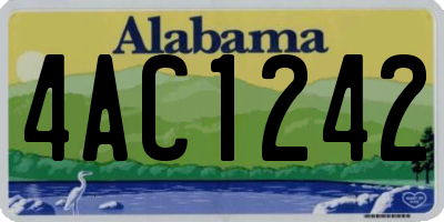 AL license plate 4AC1242