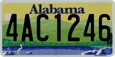 AL license plate 4AC1246