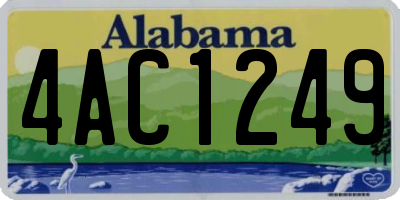 AL license plate 4AC1249