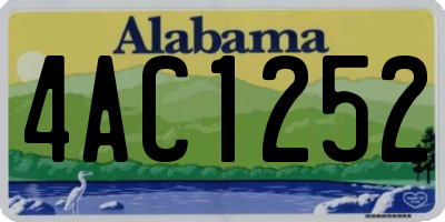 AL license plate 4AC1252