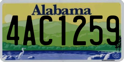 AL license plate 4AC1259