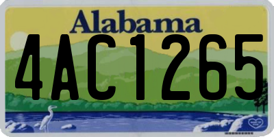 AL license plate 4AC1265