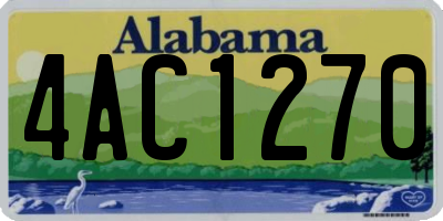 AL license plate 4AC1270