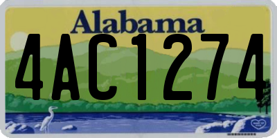 AL license plate 4AC1274