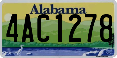 AL license plate 4AC1278