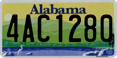 AL license plate 4AC1280