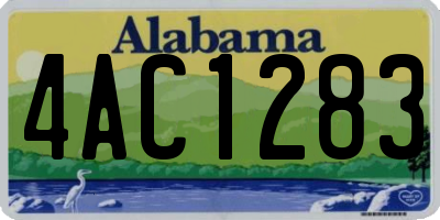 AL license plate 4AC1283
