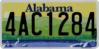 AL license plate 4AC1284