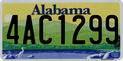 AL license plate 4AC1299