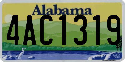 AL license plate 4AC1319