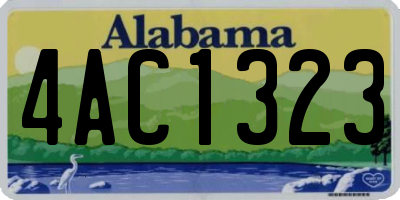 AL license plate 4AC1323