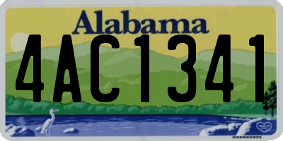 AL license plate 4AC1341