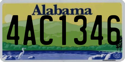 AL license plate 4AC1346