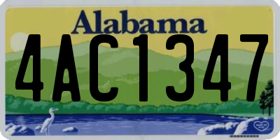AL license plate 4AC1347