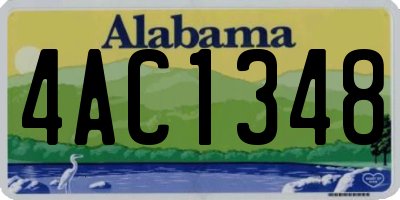 AL license plate 4AC1348