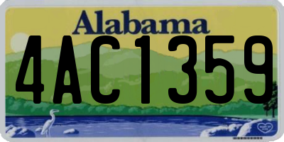 AL license plate 4AC1359