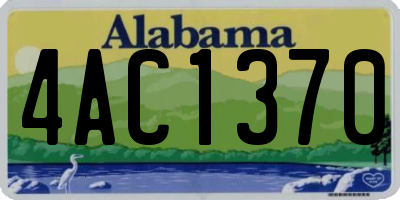 AL license plate 4AC1370