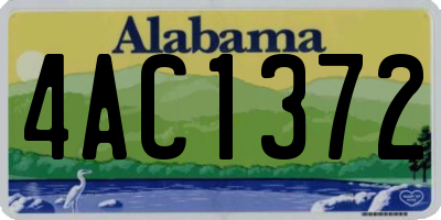AL license plate 4AC1372
