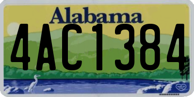 AL license plate 4AC1384