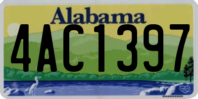 AL license plate 4AC1397