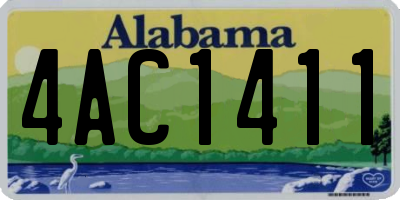 AL license plate 4AC1411
