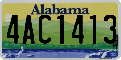 AL license plate 4AC1413