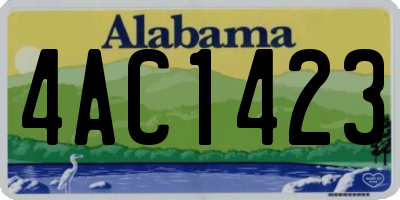 AL license plate 4AC1423