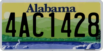 AL license plate 4AC1428