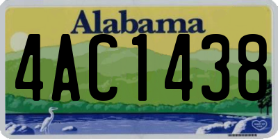 AL license plate 4AC1438