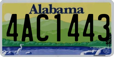 AL license plate 4AC1443