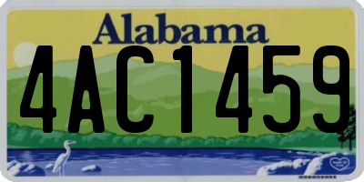 AL license plate 4AC1459