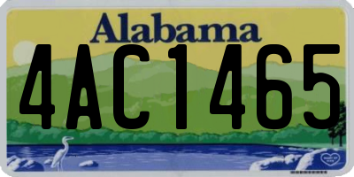 AL license plate 4AC1465