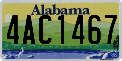 AL license plate 4AC1467