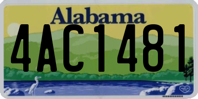 AL license plate 4AC1481