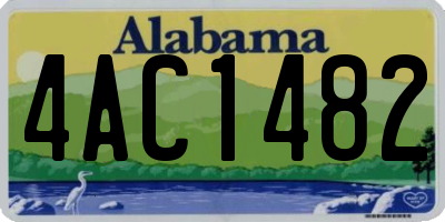 AL license plate 4AC1482