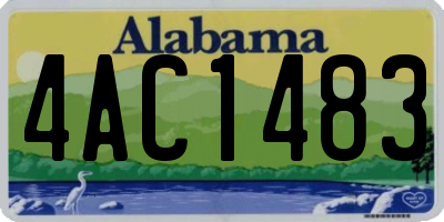 AL license plate 4AC1483
