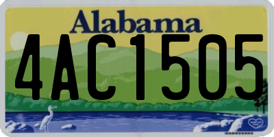 AL license plate 4AC1505