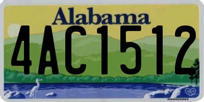 AL license plate 4AC1512