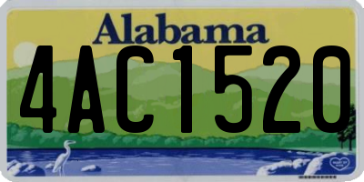 AL license plate 4AC1520