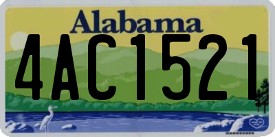 AL license plate 4AC1521