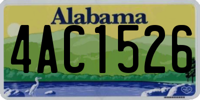 AL license plate 4AC1526