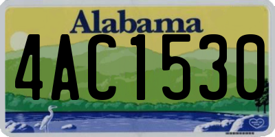 AL license plate 4AC1530