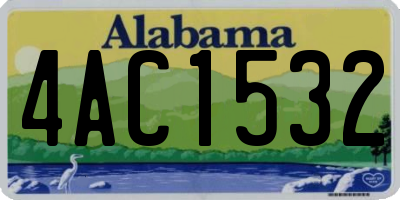AL license plate 4AC1532