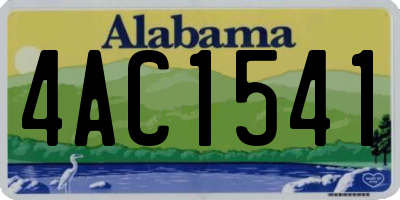AL license plate 4AC1541